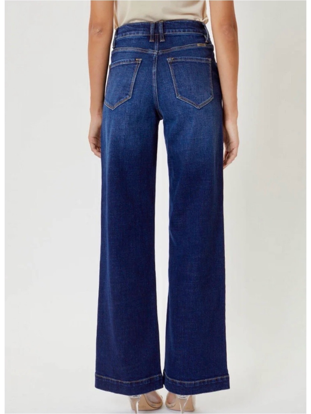 Kancan Wide-Leg Women's Jeans - Dark Blue Sz 9/28 - Picture 5 of 13